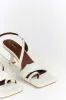 ALOHAS ASYMMETREIC WHITE HEEL sold by Dissh