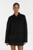 JERI BLACK WOOL BOMBER JACKET sold by Dissh