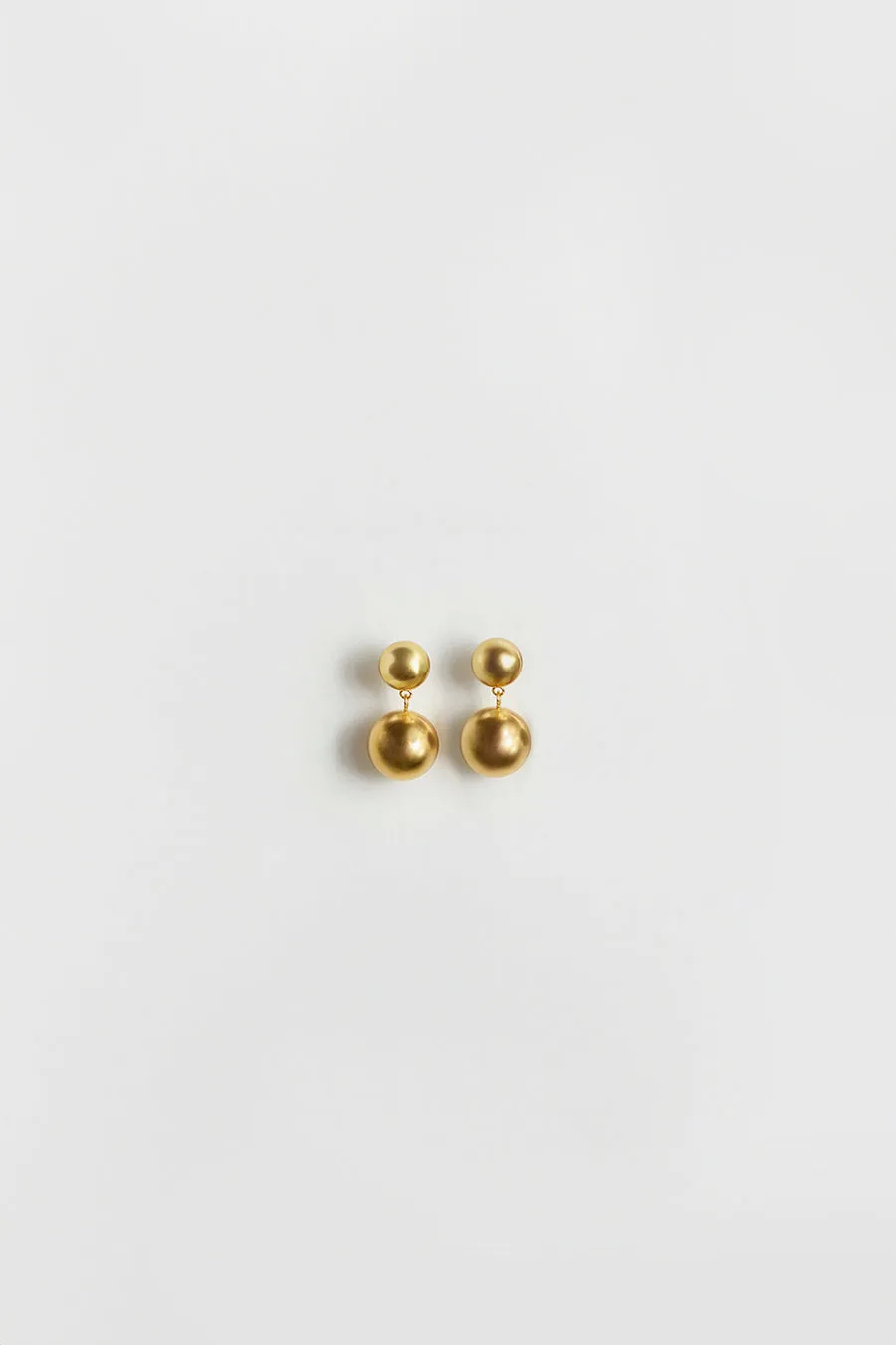 LUV AJ DOUBLE BALL EARRING GOLD sold by Dissh
