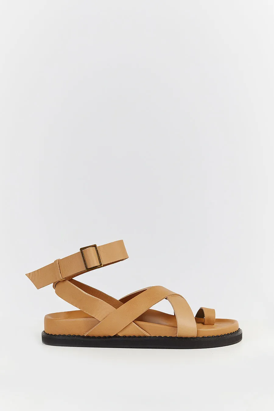THE BALI TAILOR LENI TAN SANDAL sold by Dissh