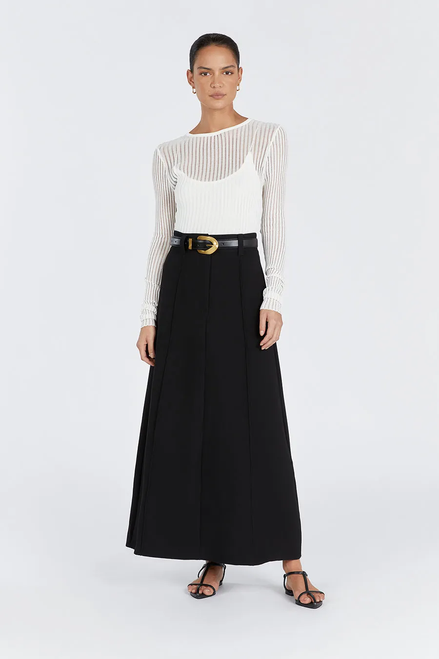 WILLA BLACK MAXI SKIRT sold by Dissh