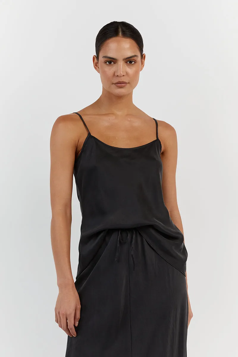 LAYLA BLACK SILK CAMI sold by Dissh product image thumbnail 2
