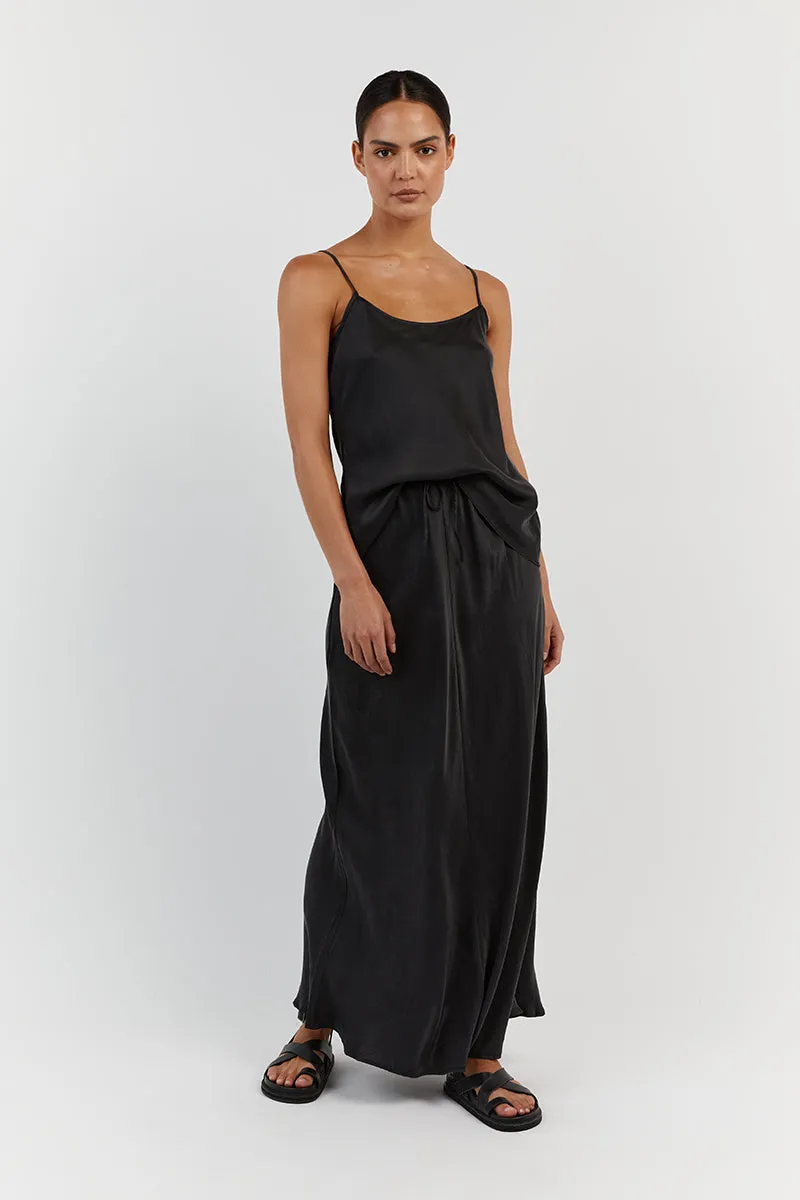 LAYLA BLACK SILK CAMI sold by Dissh
