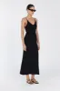 TORI BLACK KNIT MIDI DRESS sold by Dissh