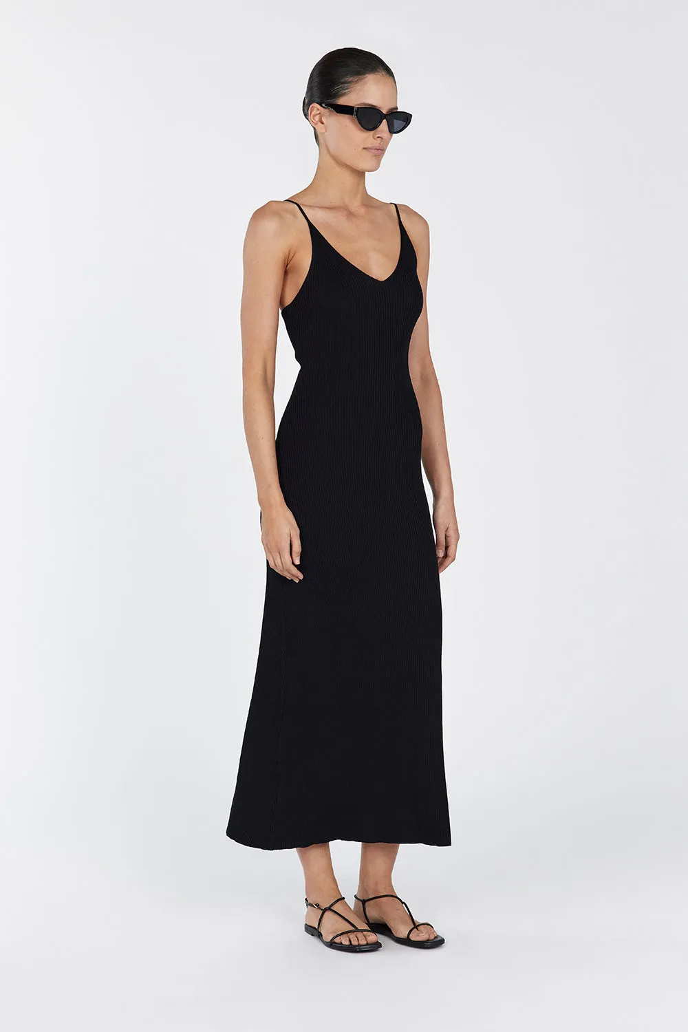 TORI BLACK KNIT MIDI DRESS sold by Dissh product image thumbnail 4