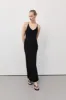 TORI BLACK KNIT MIDI DRESS sold by Dissh