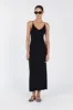 TORI BLACK KNIT MIDI DRESS sold by Dissh