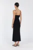 TORI BLACK KNIT MIDI DRESS sold by Dissh