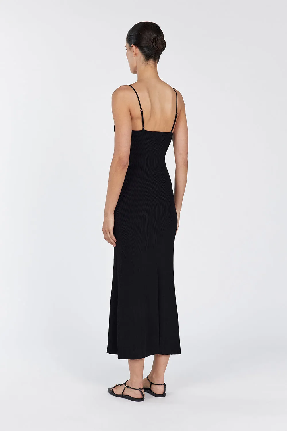 TORI BLACK KNIT MIDI DRESS sold by Dissh product image thumbnail 5