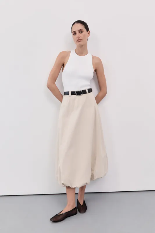 RICKIE STONE COTTON MIDI SKIRT sold by Dissh