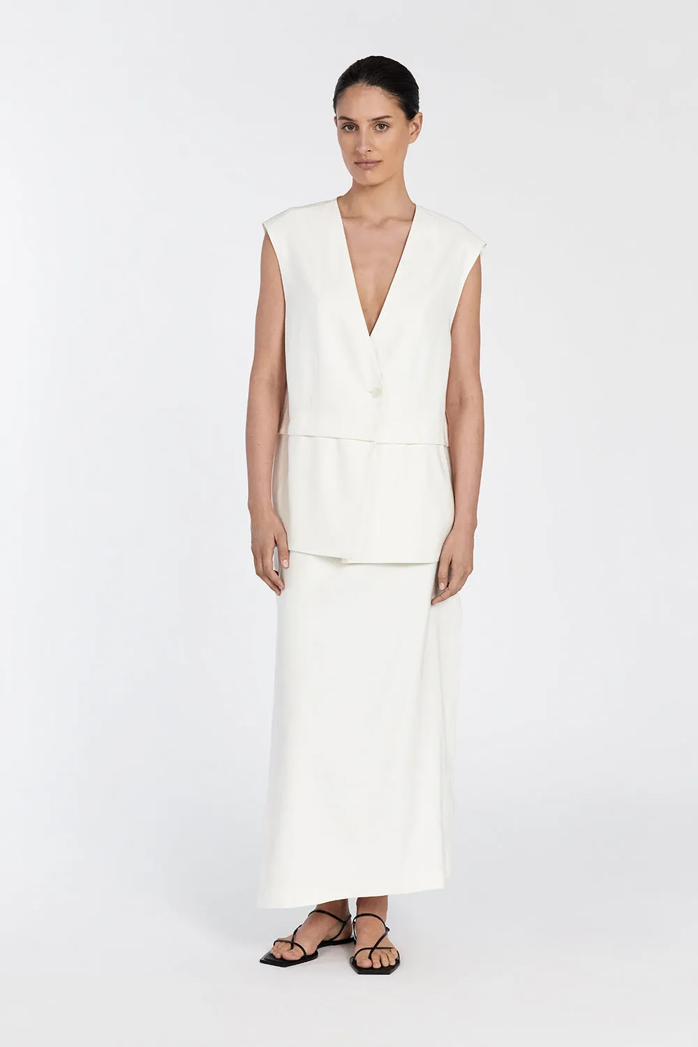 TAYLOR OFF WHITE VEST sold by Dissh product image thumbnail 2