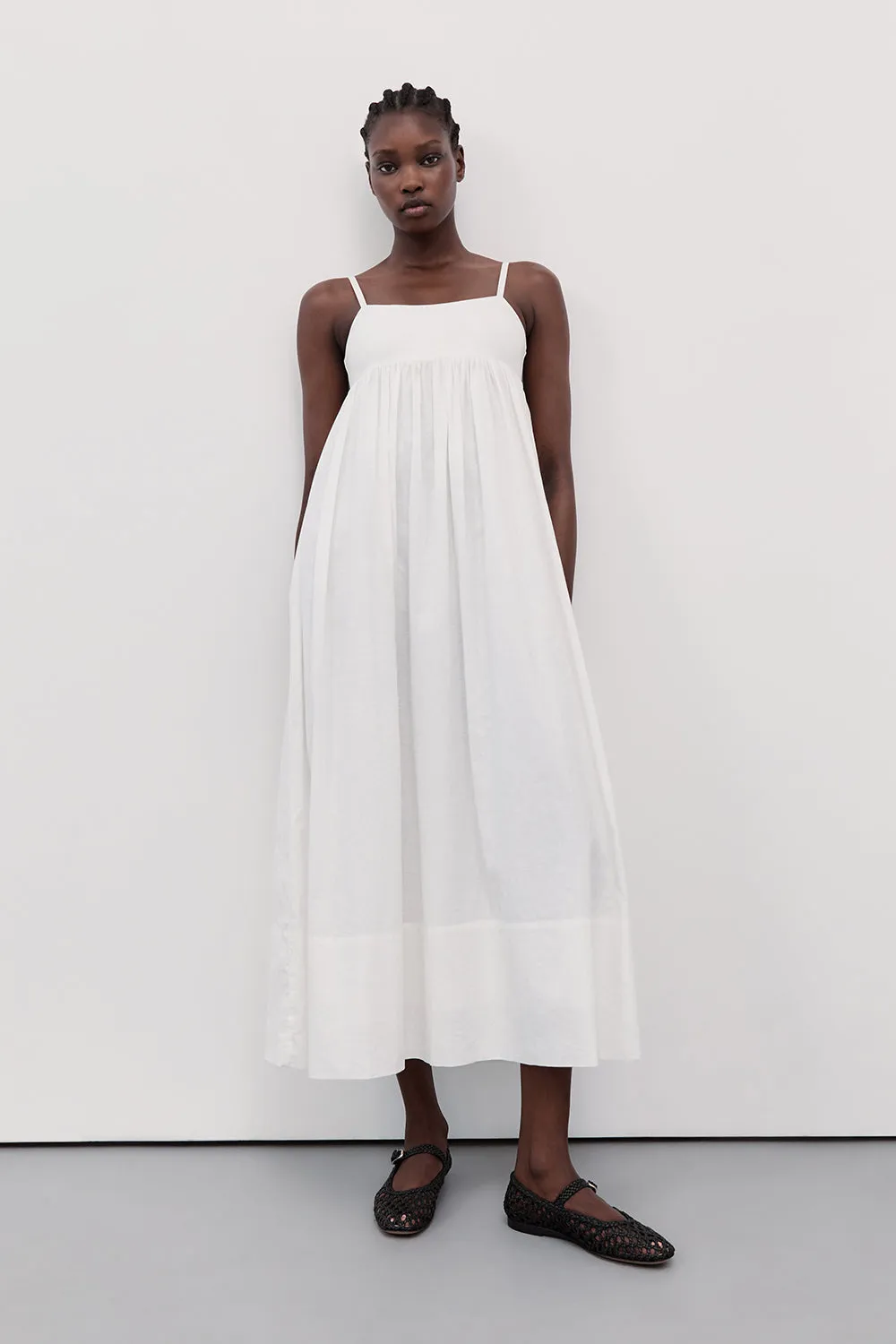 MAEVE WHITE MIDI DRESS sold by Dissh