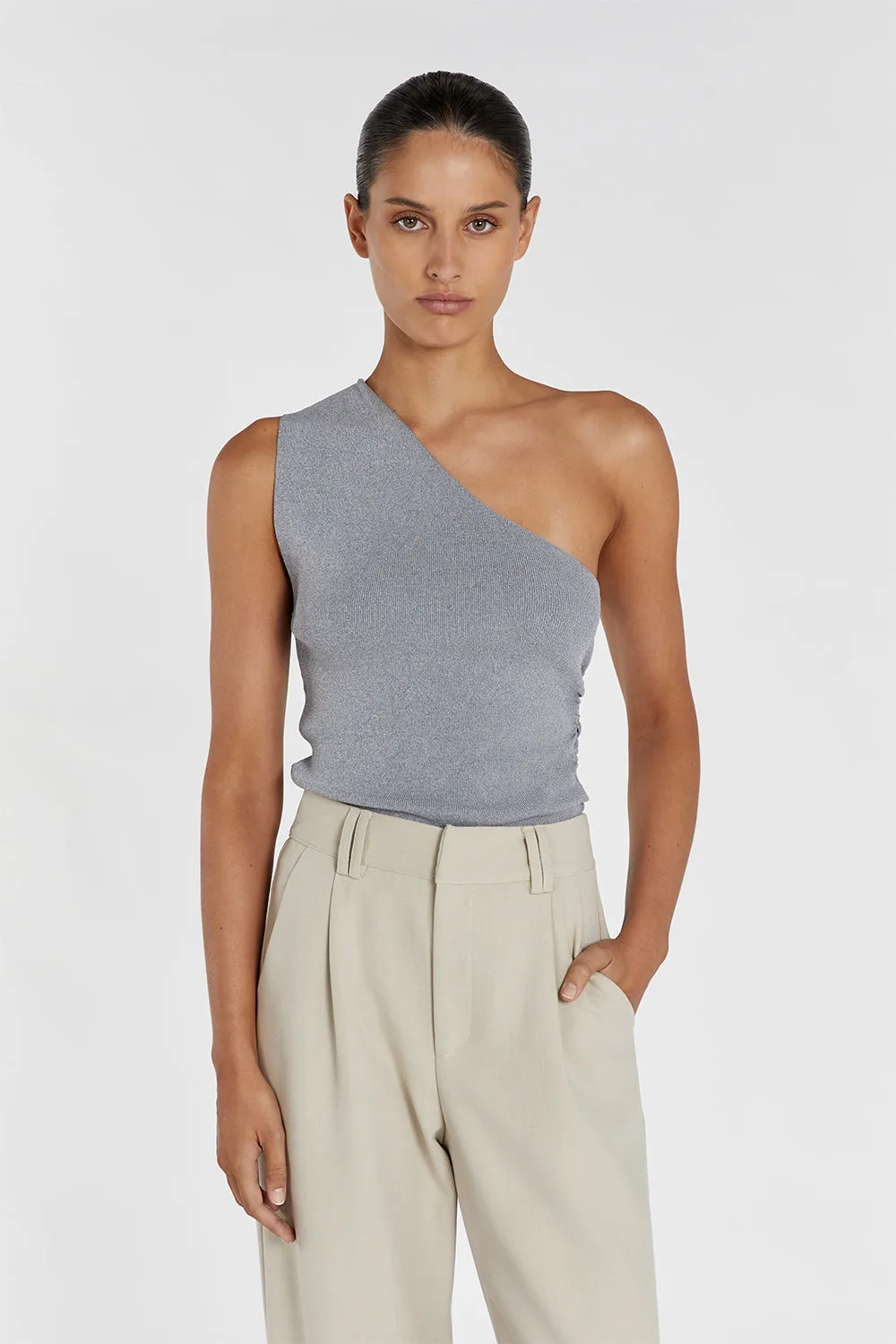 LANE SILVER MARLE ASYM KNIT TOP sold by Dissh product image thumbnail 2