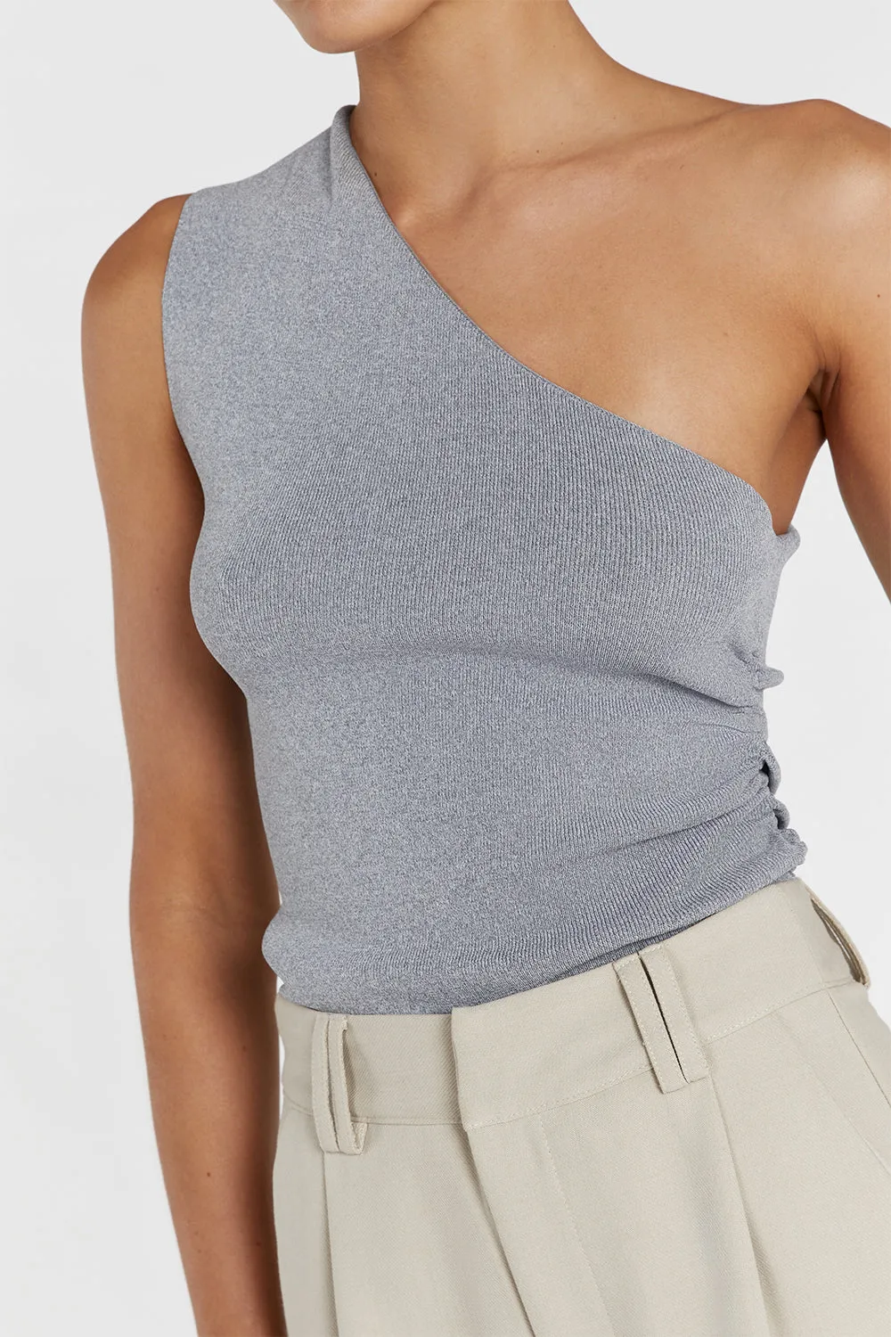 LANE SILVER MARLE ASYM KNIT TOP sold by Dissh product image thumbnail 5