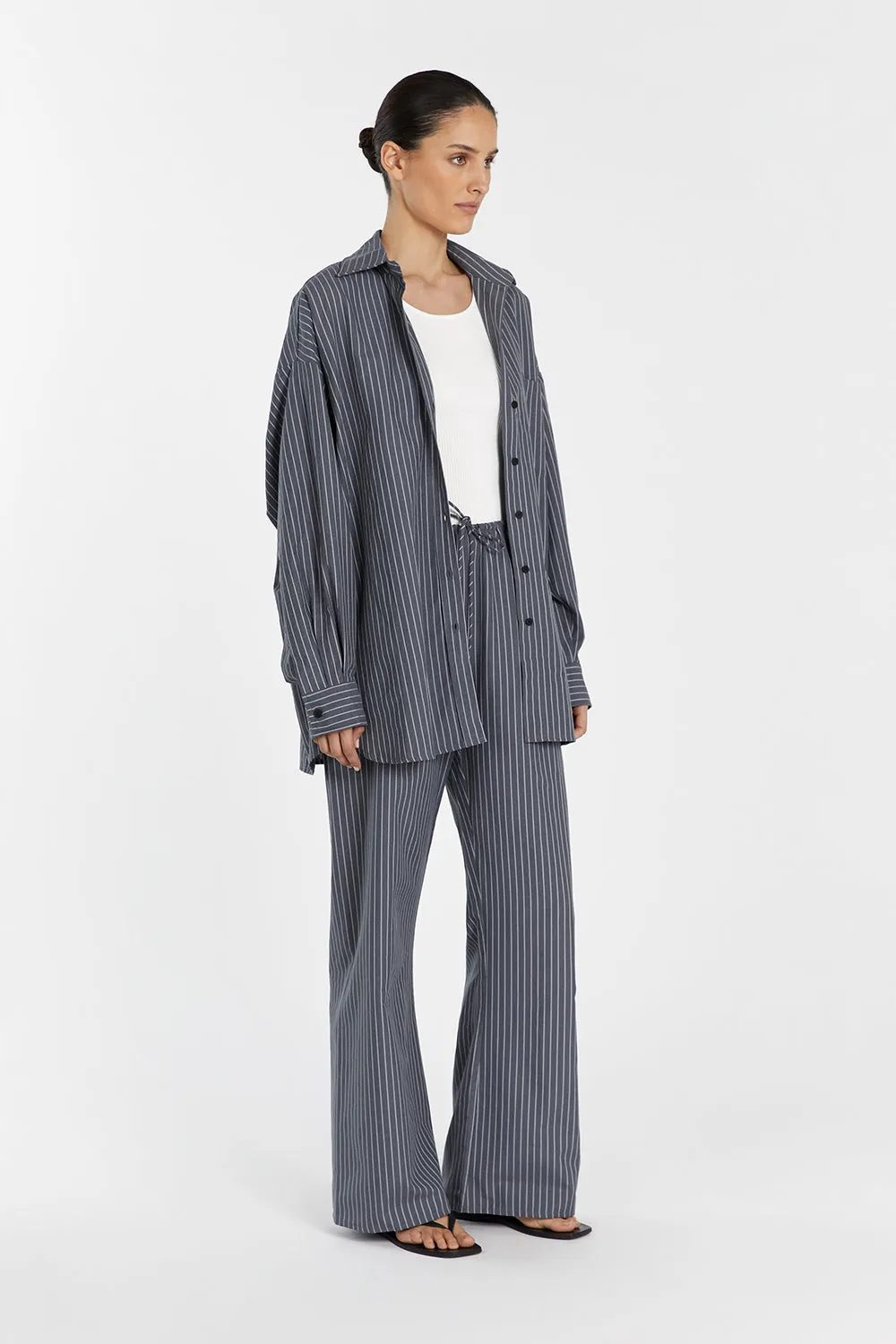 MASON SLATE STRIPE OVERSIZED SHIRT sold by Dissh product image thumbnail 4