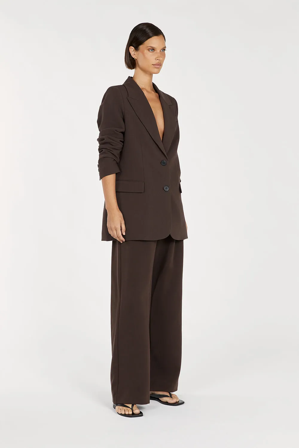 ELLE DARK CHOCOLATE BLAZER sold by Dissh product image thumbnail 3