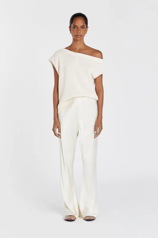 KERRY NATURAL ASYM KNIT TOP sold by Dissh