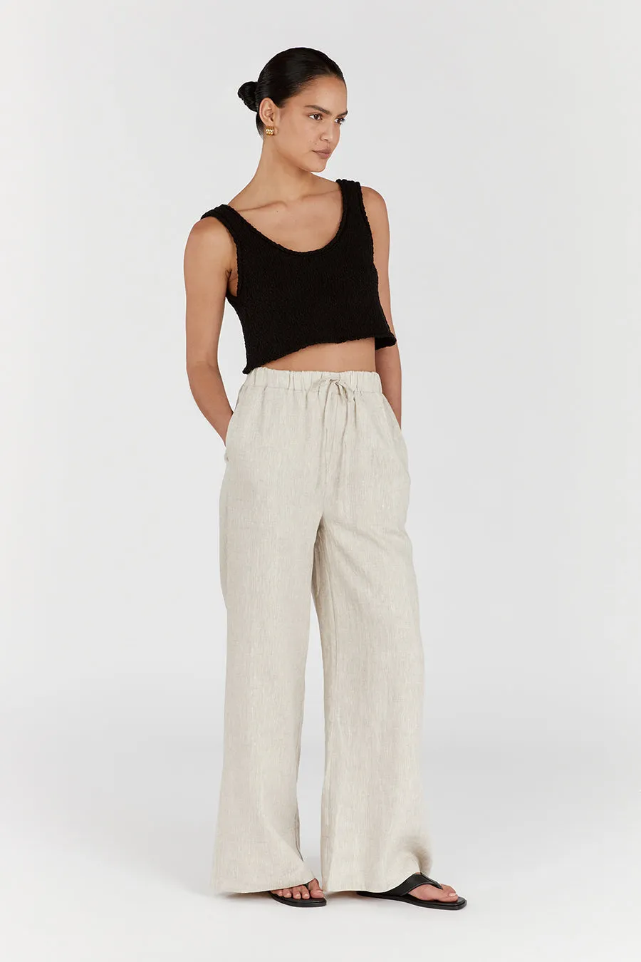GINA NATURAL LINEN WAIST PANT sold by Dissh product image thumbnail 3