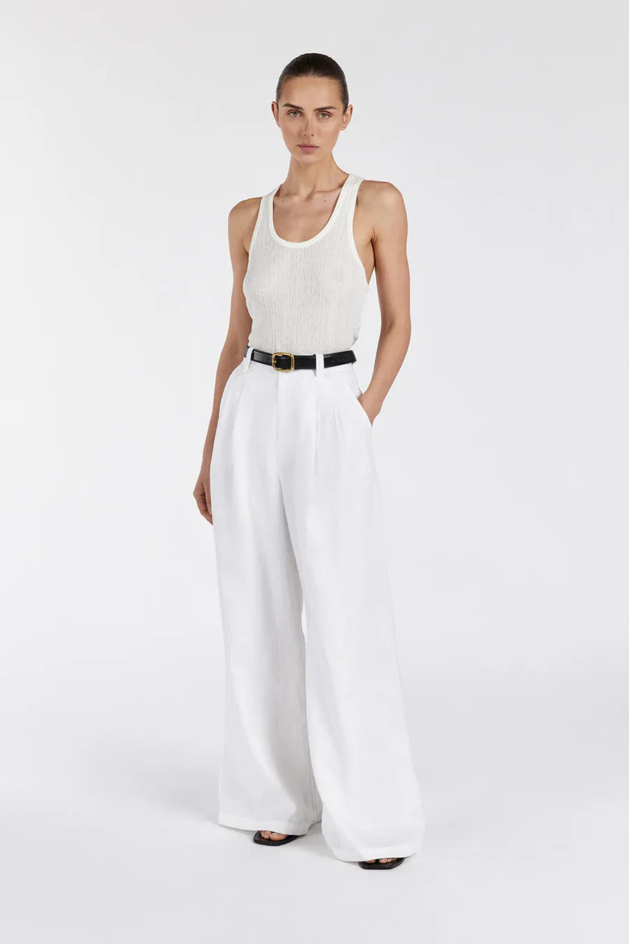HOLDEN WHITE LINEN PANT sold by Dissh product image thumbnail 2