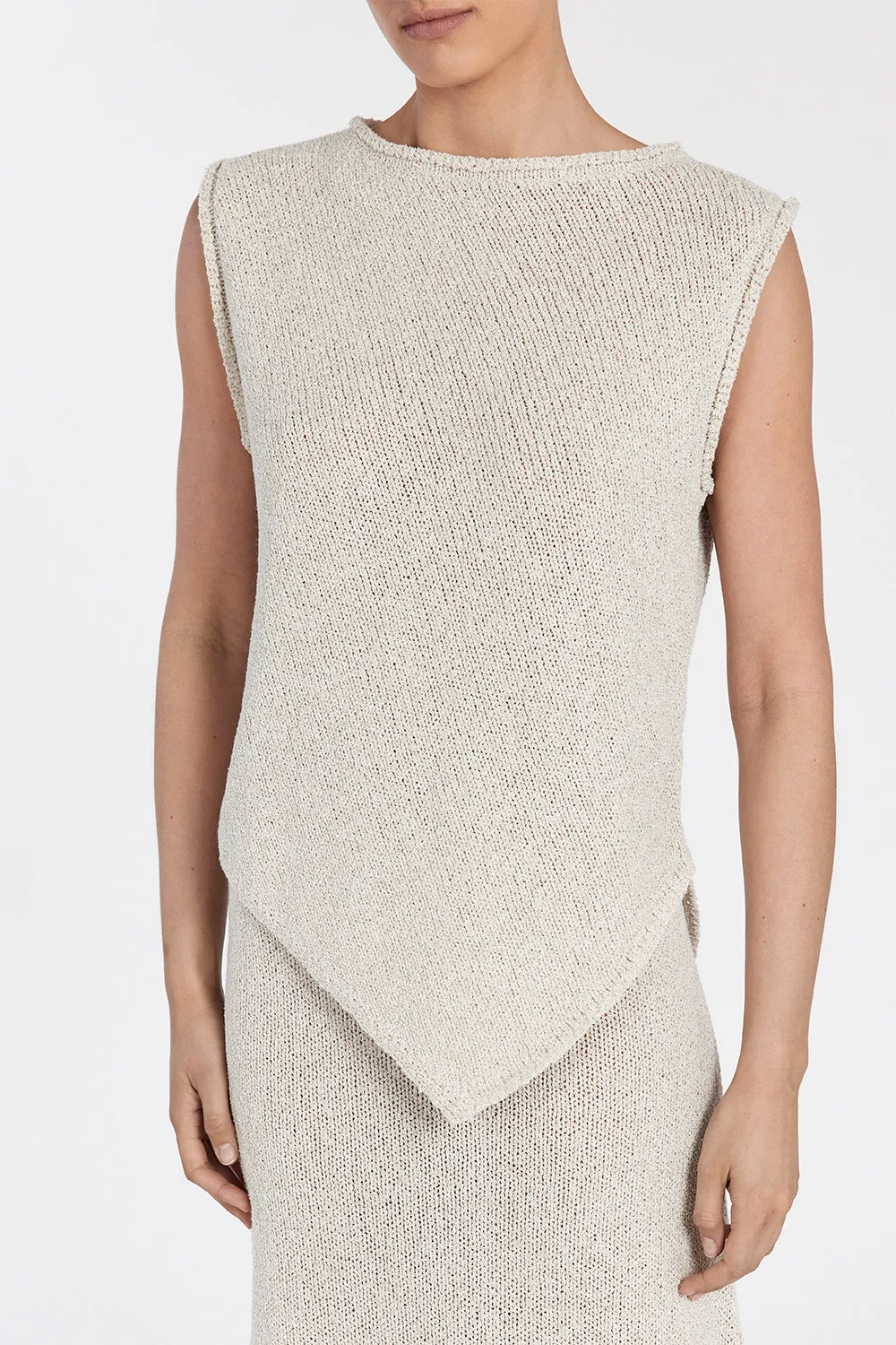 ALTHEA STONE ASYM KNIT TOP sold by Dissh product image thumbnail 5