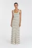 BILLIE BUTTER STRIPE MIDI DRESS sold by Dissh