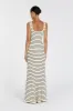 BILLIE BUTTER STRIPE MIDI DRESS sold by Dissh
