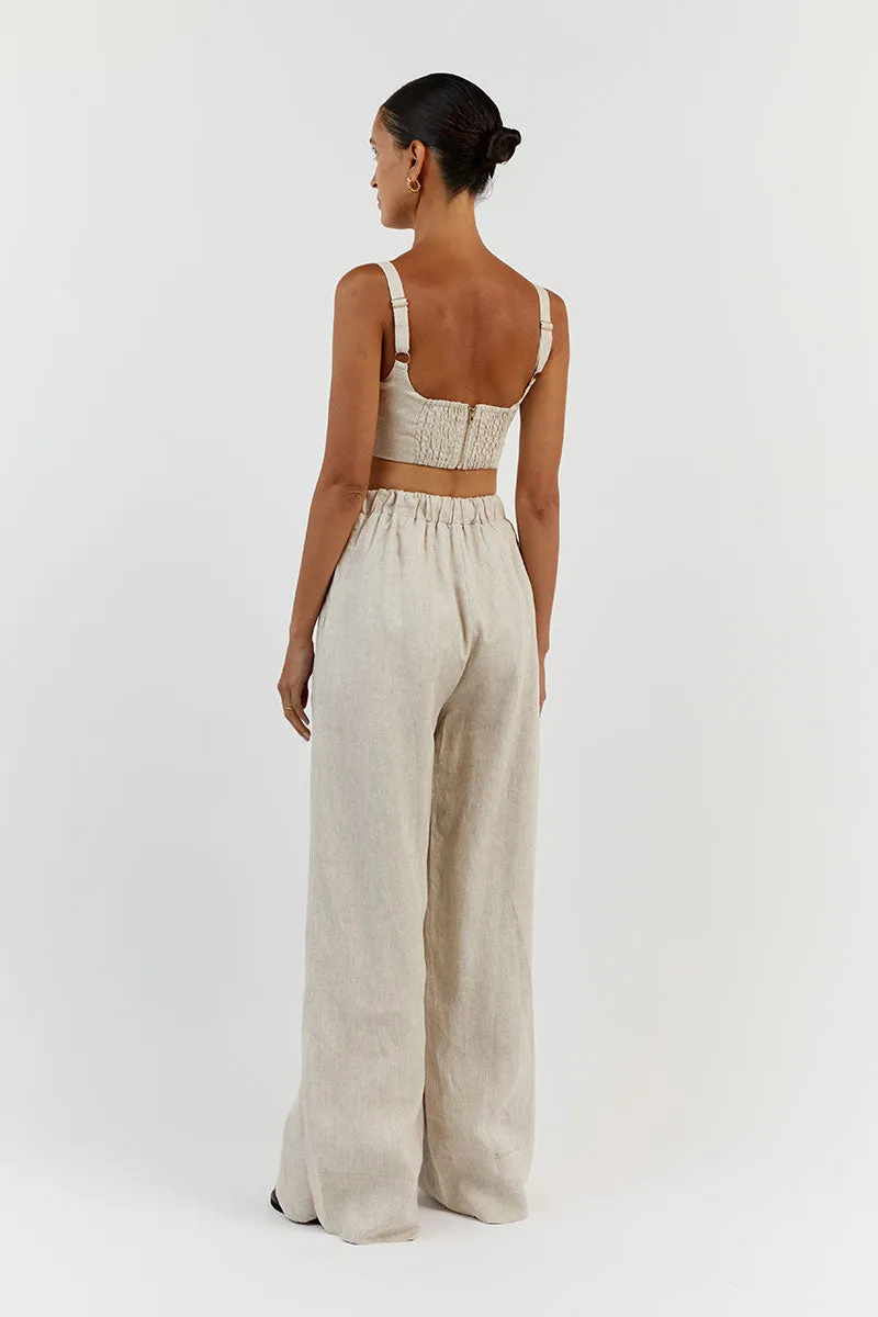 PENNY NATURAL LINEN CROP TOP sold by Dissh product image thumbnail 4