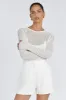 SLOAN WHITE LINEN BLEND SHORT sold by Dissh
