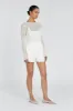 SLOAN WHITE LINEN BLEND SHORT sold by Dissh