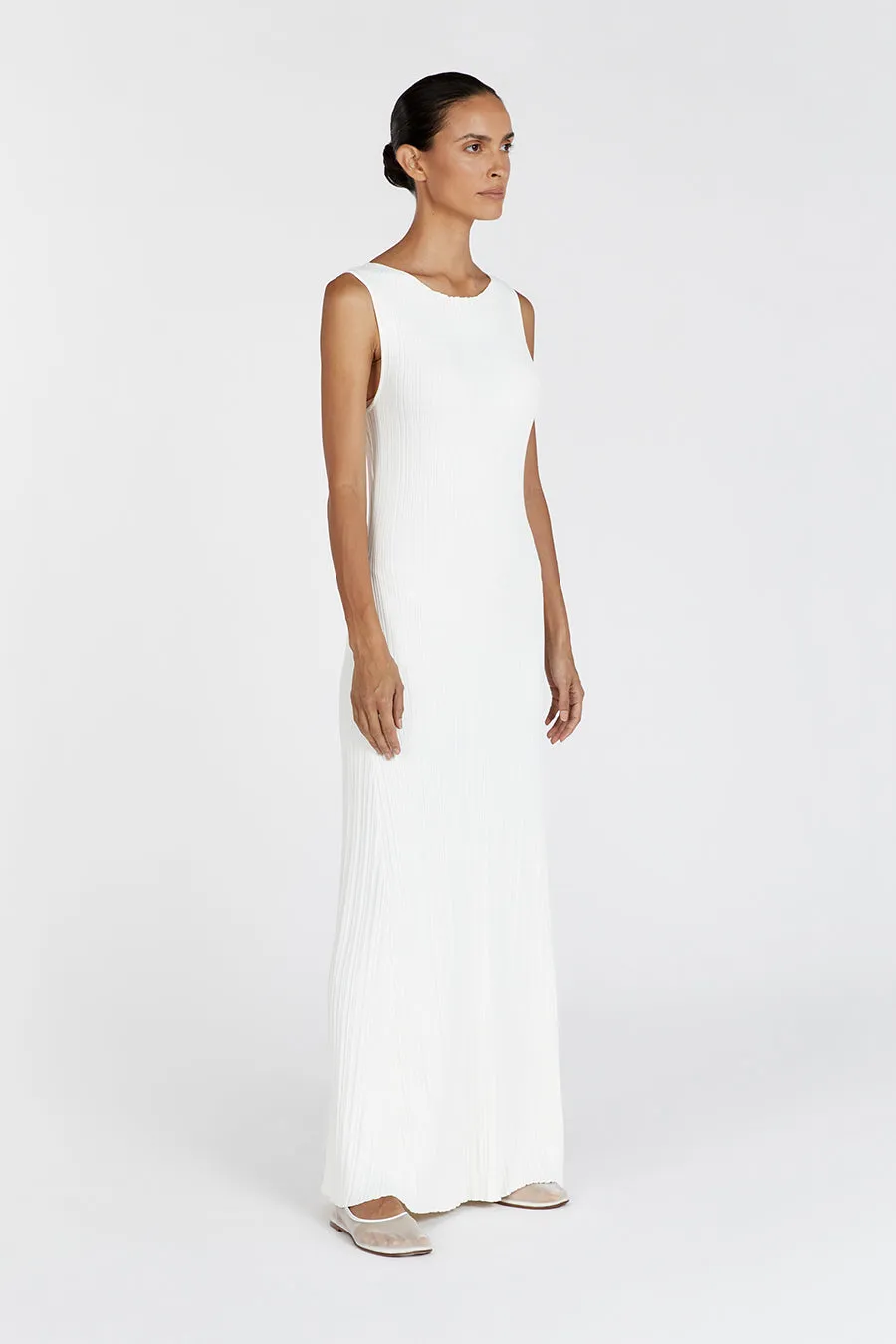 IVY OFF WHITE SLEEVELESS MIDI DRESS sold by Dissh product image thumbnail 3