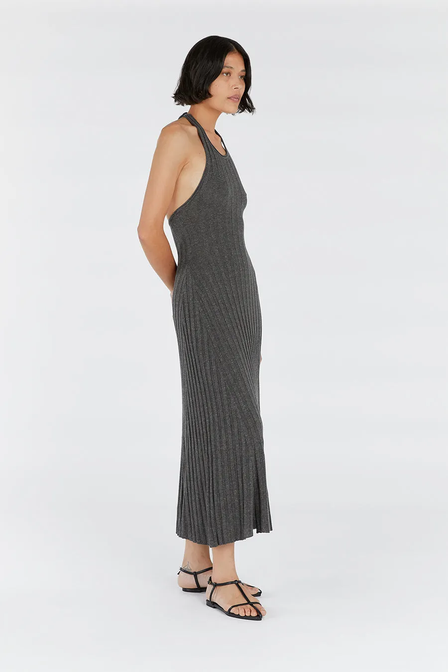 GOLDIE SLATE MARLE HALTER MIDI DRESS sold by Dissh product image thumbnail 3