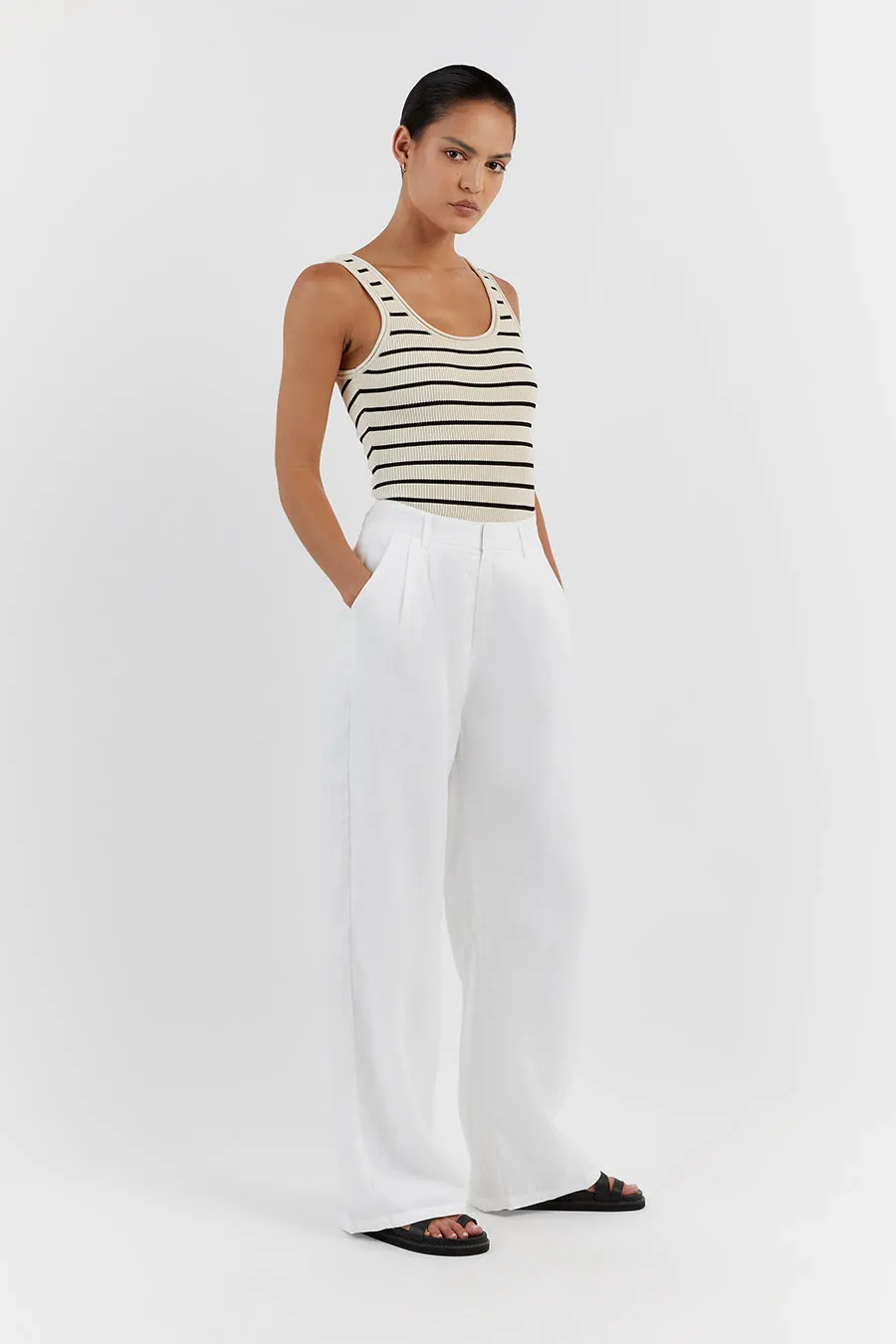 BILLIE BUTTER STRIPE KNIT TANK sold by Dissh product image thumbnail 3