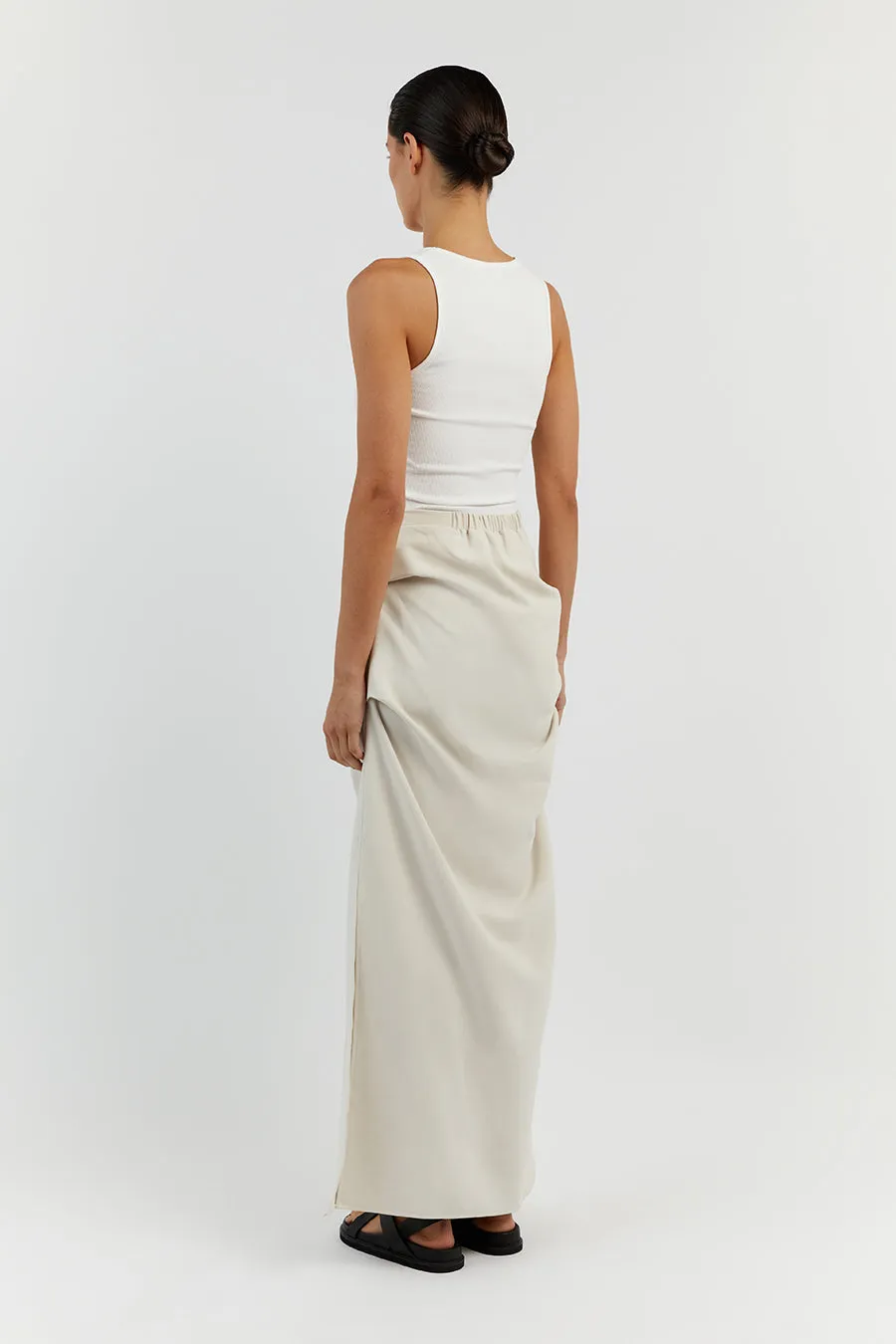 NILE BONE ROUCHED MAXI SKIRT sold by Dissh product image thumbnail 3