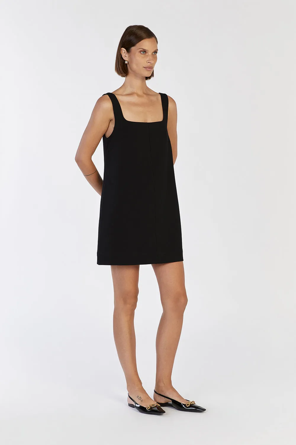 ROSA BLACK SHIFT MINI DRESS sold by Dissh product image thumbnail 3