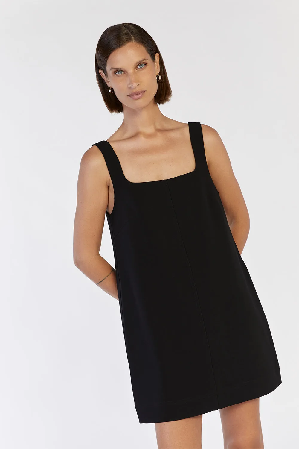 ROSA BLACK SHIFT MINI DRESS sold by Dissh product image thumbnail 2