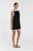 ZURI BLACK LINEN MINI DRESS sold by Dissh