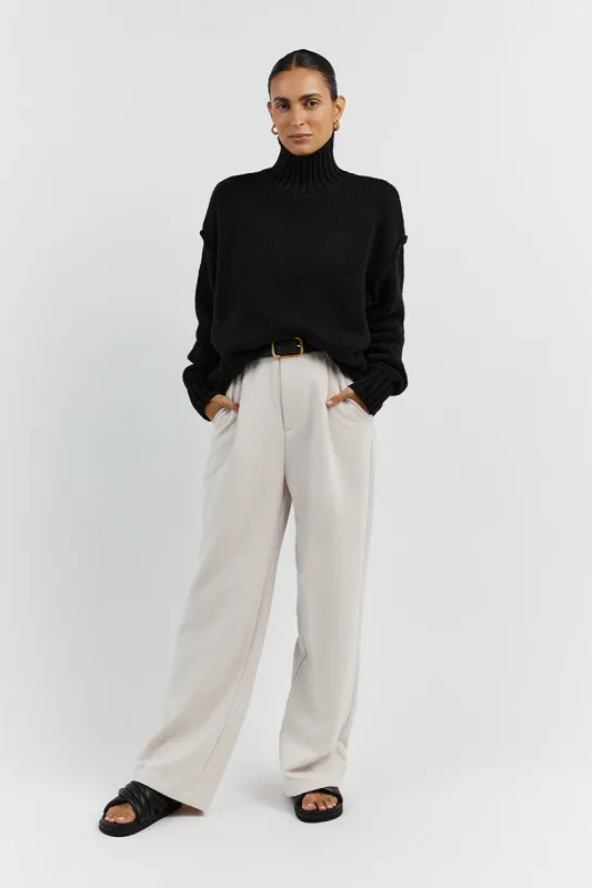 HARLOW BLACK KNIT JUMPER sold by Dissh