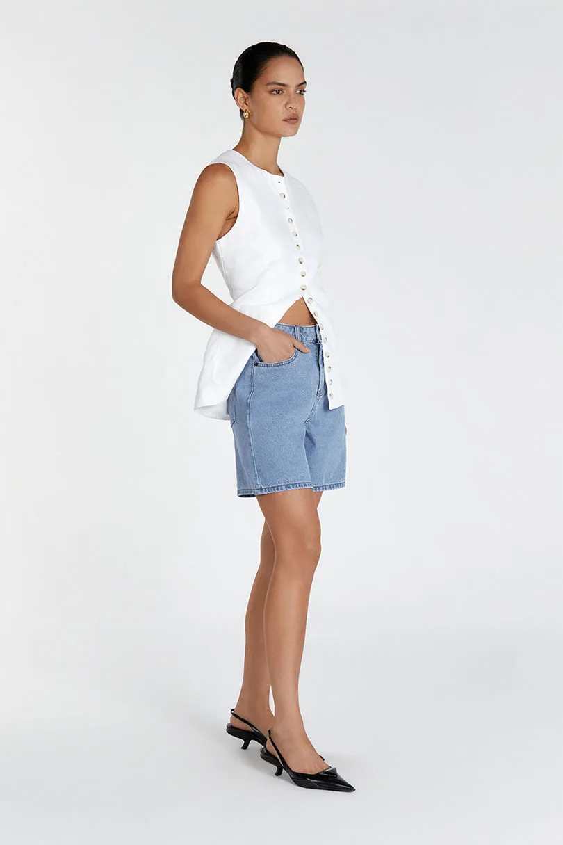 JOPLIN VINTAGE BLUE DENIM SHORT sold by Dissh product image thumbnail 4