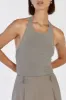 KARLIE SMOKE HALTER KNIT TOP sold by Dissh
