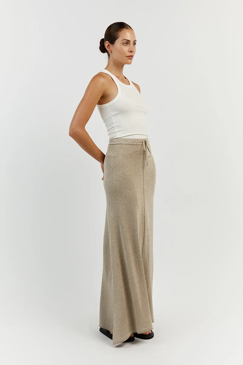 NICO GOLD MIDI SKIRT sold by Dissh product image thumbnail 3