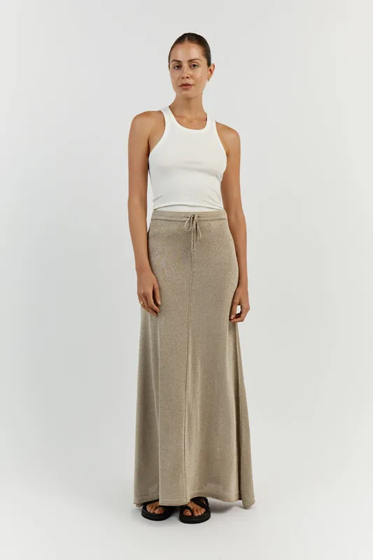 NICO GOLD MIDI SKIRT sold by Dissh