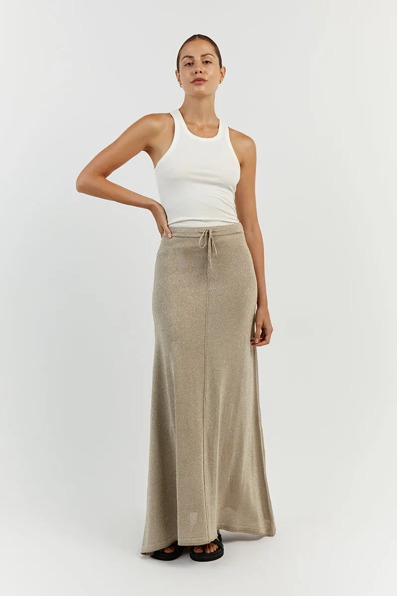 NICO GOLD MIDI SKIRT sold by Dissh product image thumbnail 2