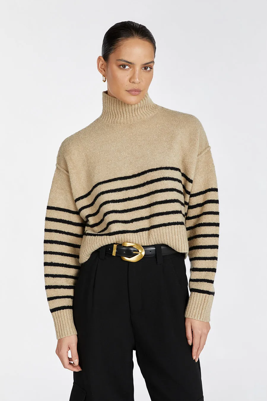 CLEO OAT/BLACK STRIPE JUMPER sold by Dissh product image thumbnail 2