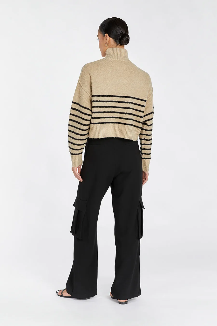 CLEO OAT/BLACK STRIPE JUMPER sold by Dissh product image thumbnail 4