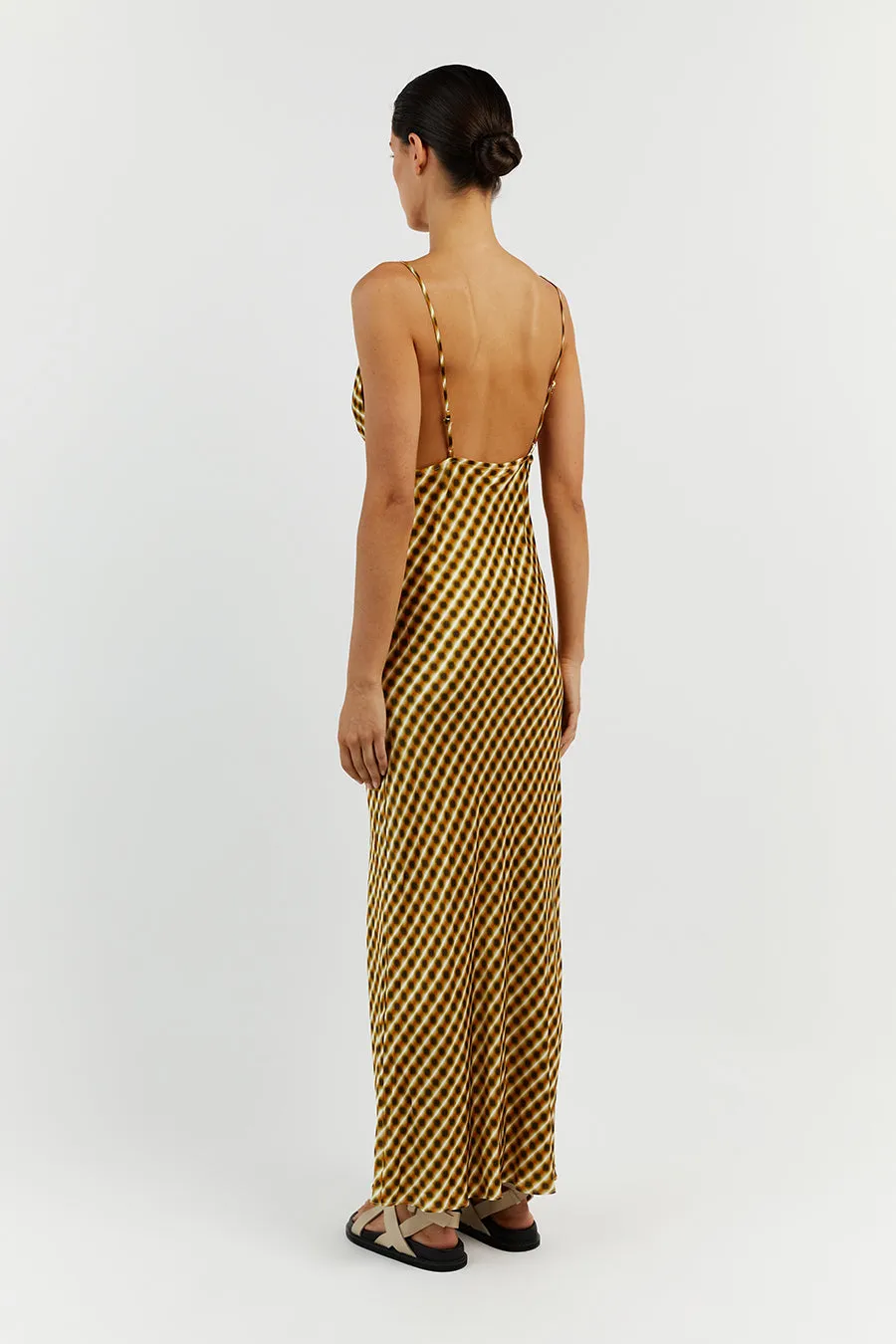 GALA LIME SATIN MIDI DRESS sold by Dissh product image thumbnail 4