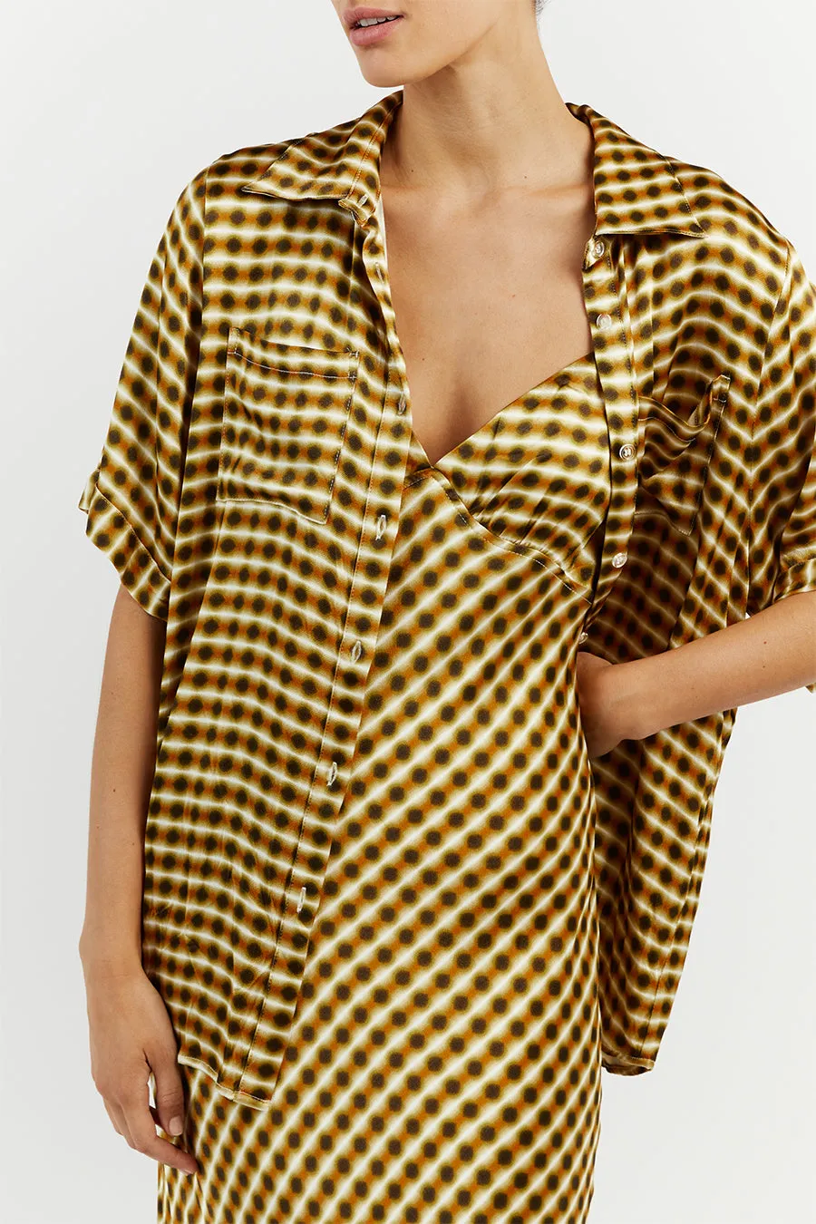 GALA LIME SATIN MIDI DRESS sold by Dissh product image thumbnail 5