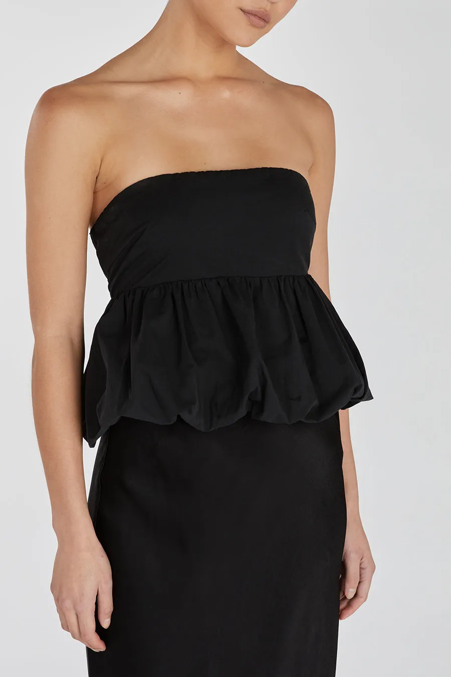 TULLULAH BLACK COTTON BUBBLE TOP sold by Dissh product image thumbnail 5