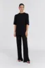 EMERY BLACK WIDE LEG PANT sold by Dissh