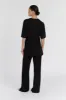 EMERY BLACK WIDE LEG PANT sold by Dissh