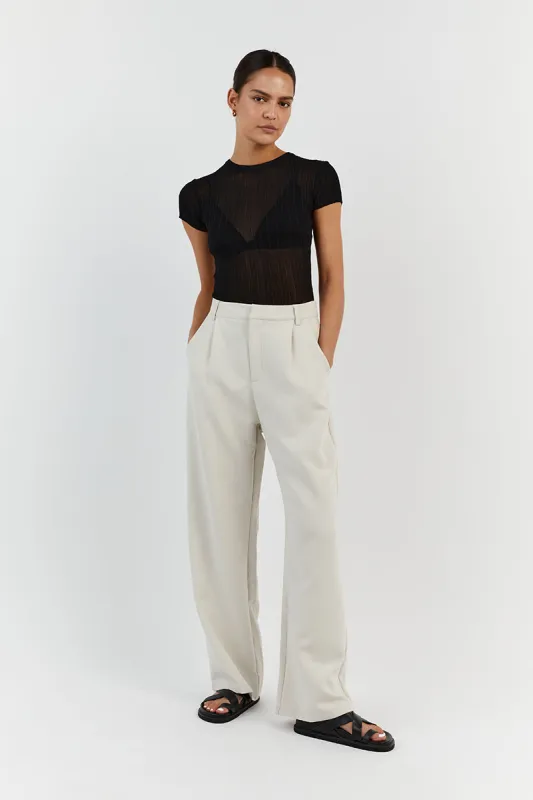 HARPER BLACK CAP SLEEVE TOP sold by Dissh